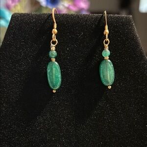 Elegant Gold and Green tones Earrings